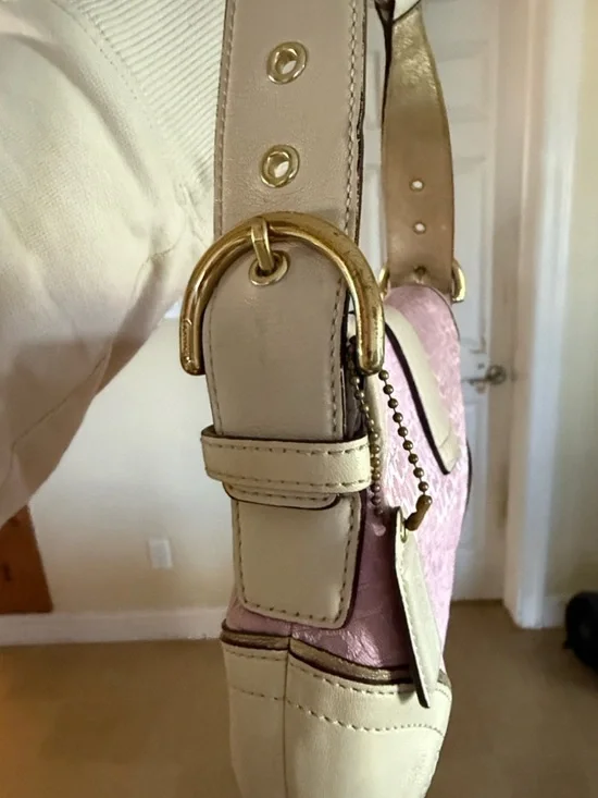 Coach Mini Soho pink and white y2k purse - Picture 16 of 16